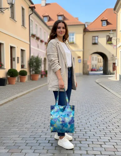 Bolso Tote Bag Edición Especial - Tie-Dye Azul Acuático