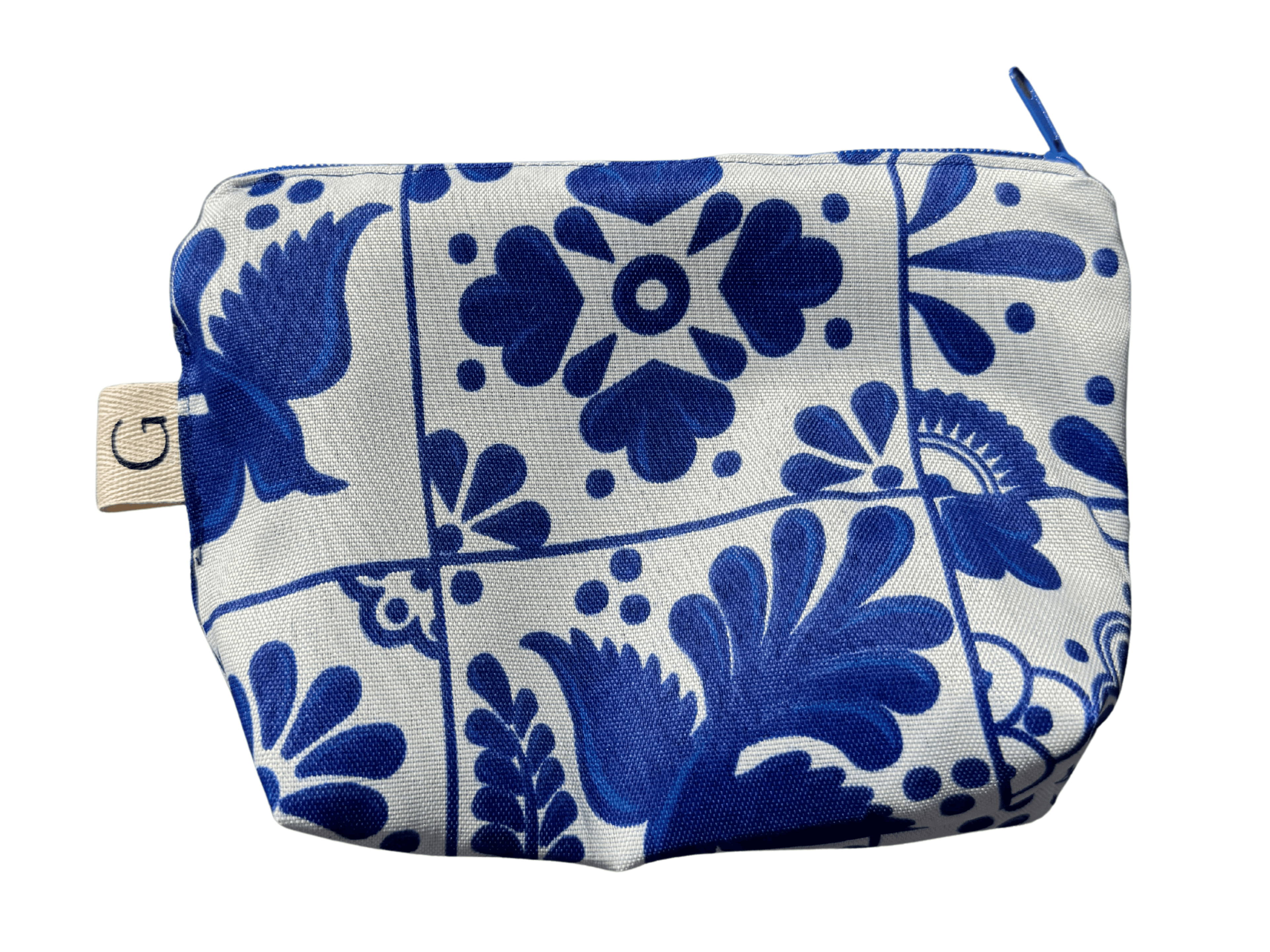 Cosmetiquera Blanca de talavera Azul Artesanal