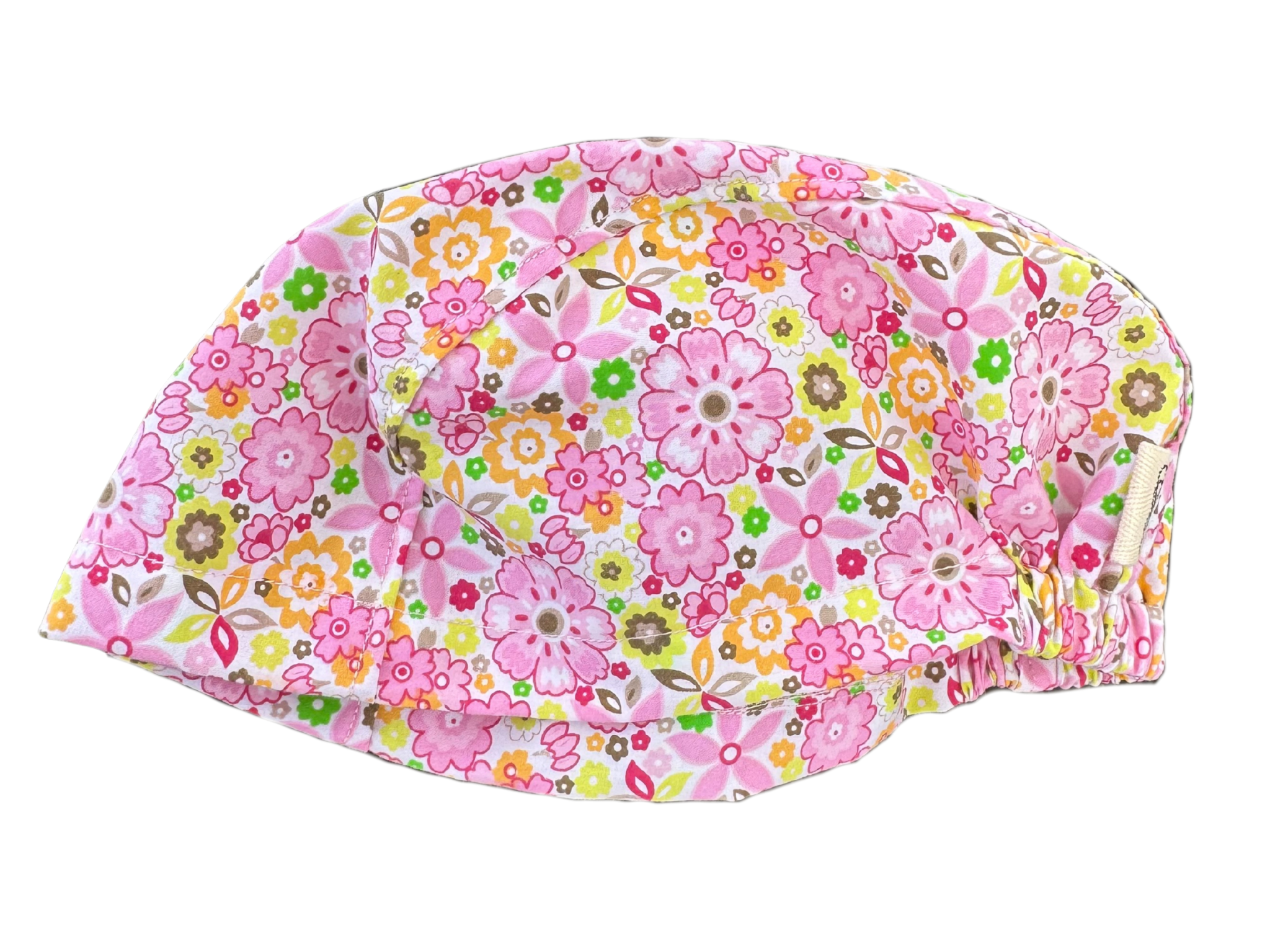 Gorro Quirúrgico Flores Multicolor Rosa Doctor Enfermeras Estampado Artesanal