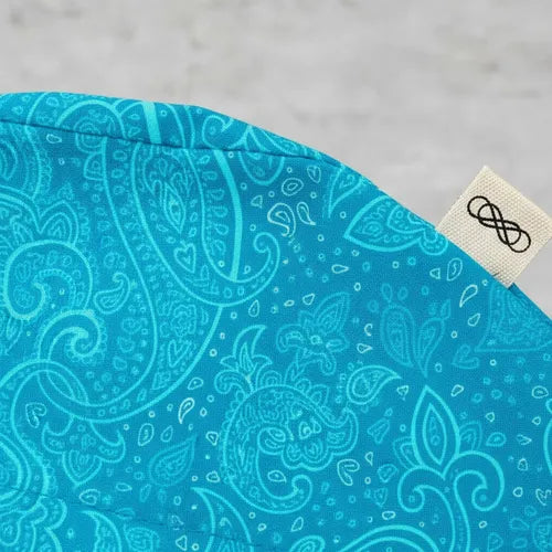 Gorro Quirúrgico Paisley Turquesa Doctor Enfermeras Estampado Artesanal