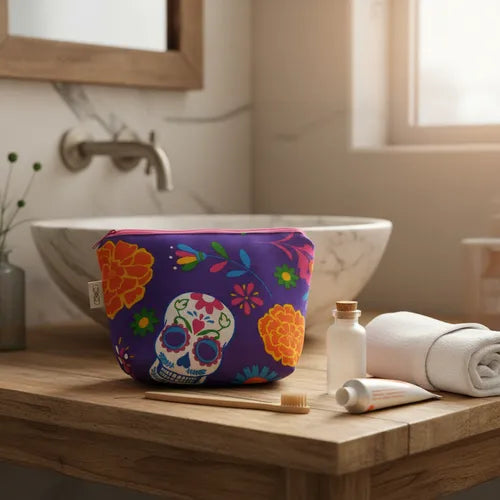 Cosmetiquera Catrina Morada - Edición Especial Día de Muertos