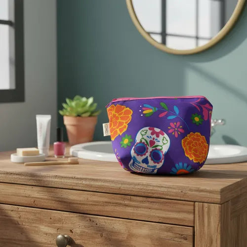Cosmetiquera Catrina Morada - Edición Especial Día de Muertos